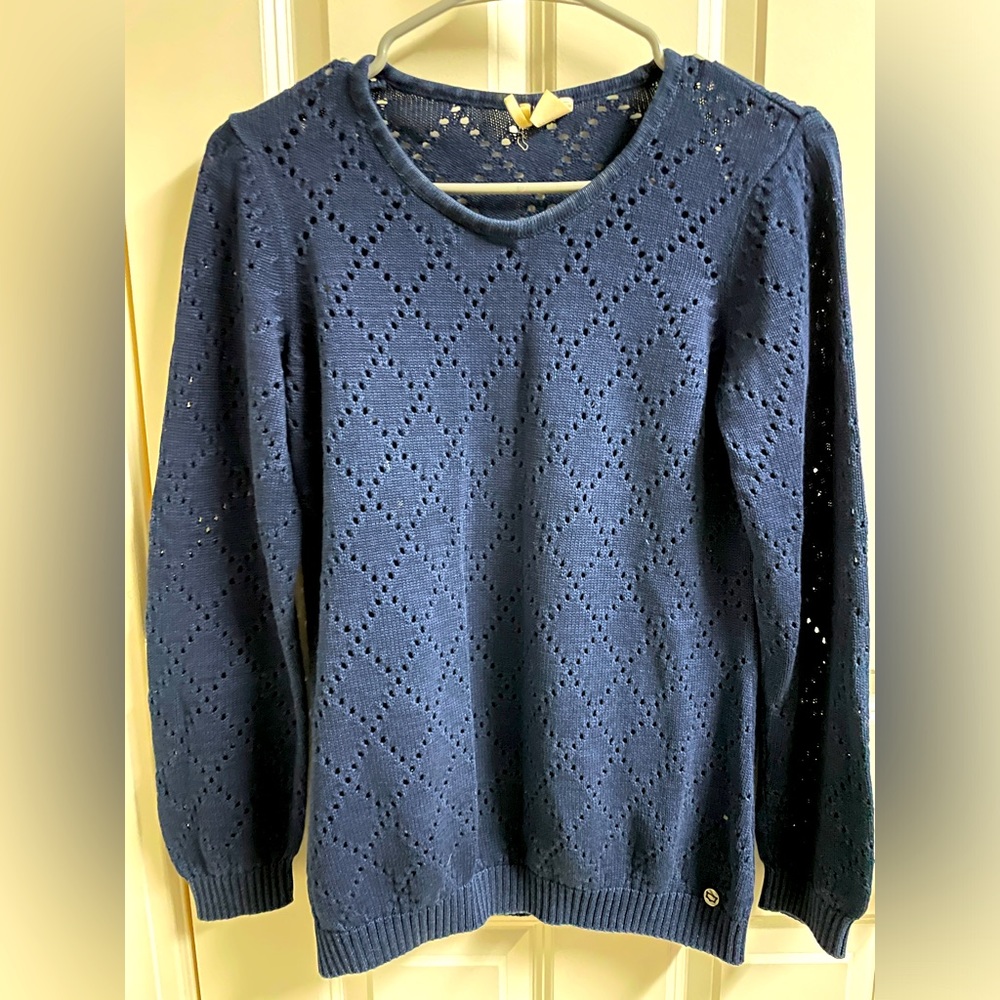 Levi’s knitted see through Sweater, M, Navy Blue
